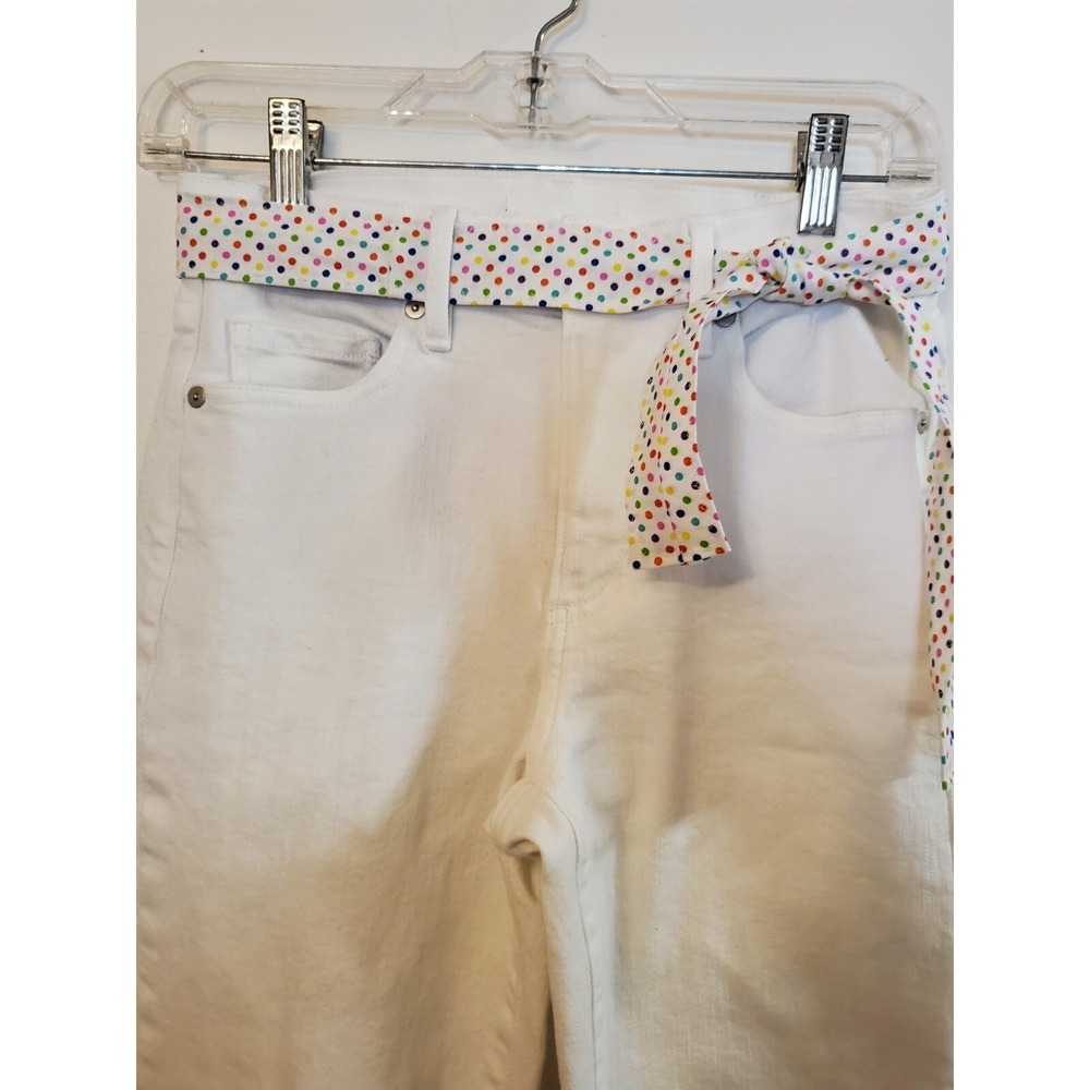 Upcycled white jeans with Minnie-size 0/2 - Picture 3 of 4